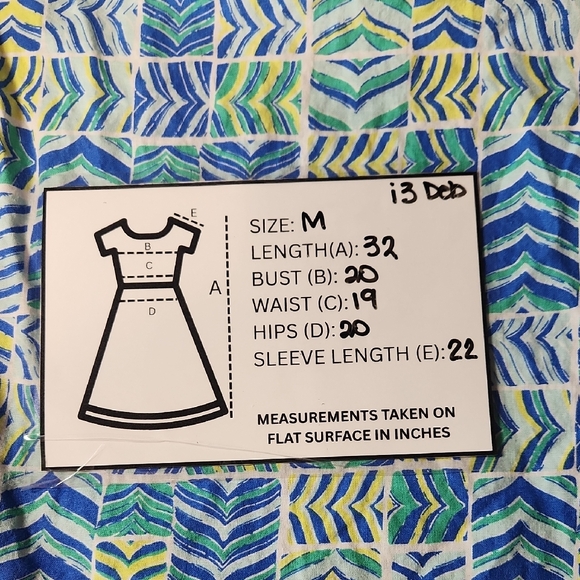 Vineyard Vines Blue and Green Geometric Long Sleeve Dress/Tunic Medium - Picture 8 of 10